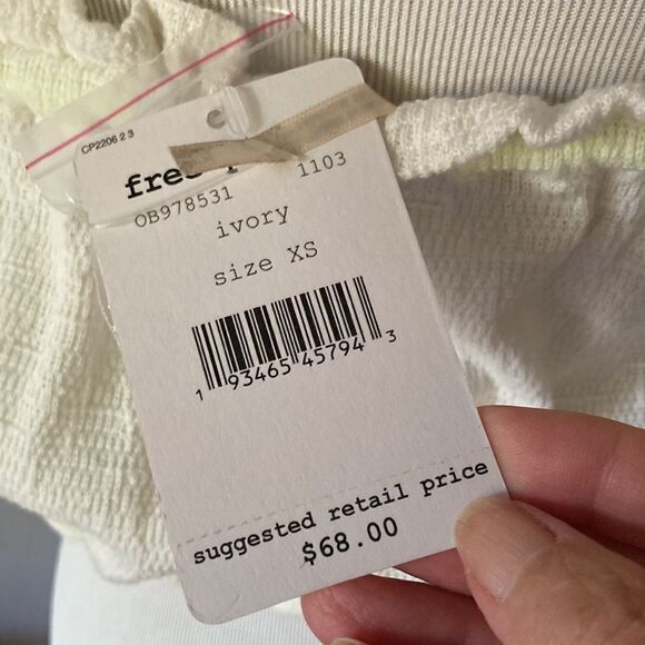 Free People No More Tiers Embroidered Beaded Boho Tube Top Sz XS New With Tags - Picture 9 of 13